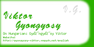 viktor gyongyosy business card